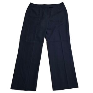 Kasper Wide Leg Lined Dress Pants Women's Size 16 Black High Rise Classic Office